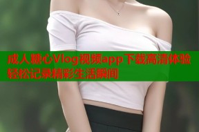 成人糖心Vlog视频app下载高清体验轻松记录精彩生活瞬间