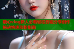 糖心vlog新人必看轻松剪辑分享创作秘诀快速涨粉指南