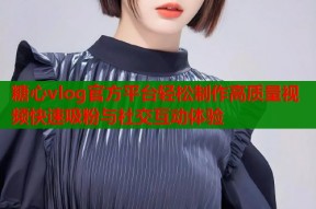 糖心vlog官方平台轻松制作高质量视频快速吸粉与社交互动体验