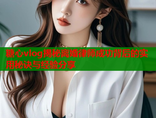 糖心vlog揭秘离婚律师成功背后的实用秘诀与经验分享  第1张