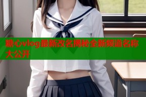 糖心vlog最新改名揭秘全新频道名称大公开